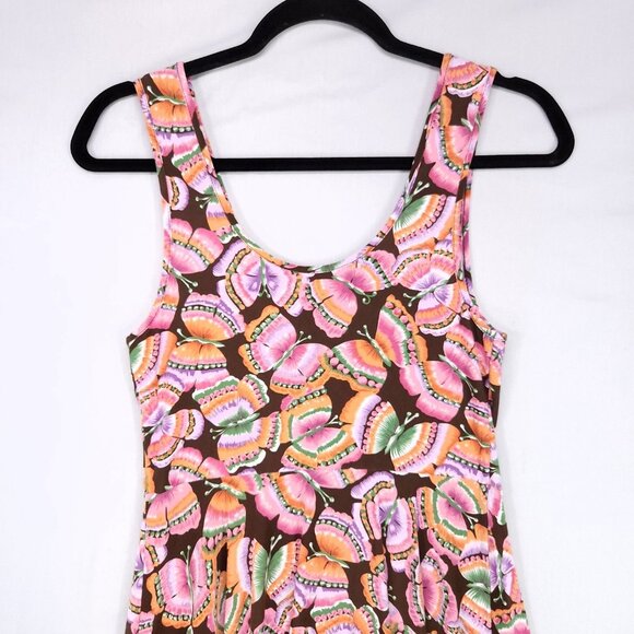 Free People Mini Swing Dress Womens Small Butterfly All Over Print Sleeveless - Picture 10 of 14
